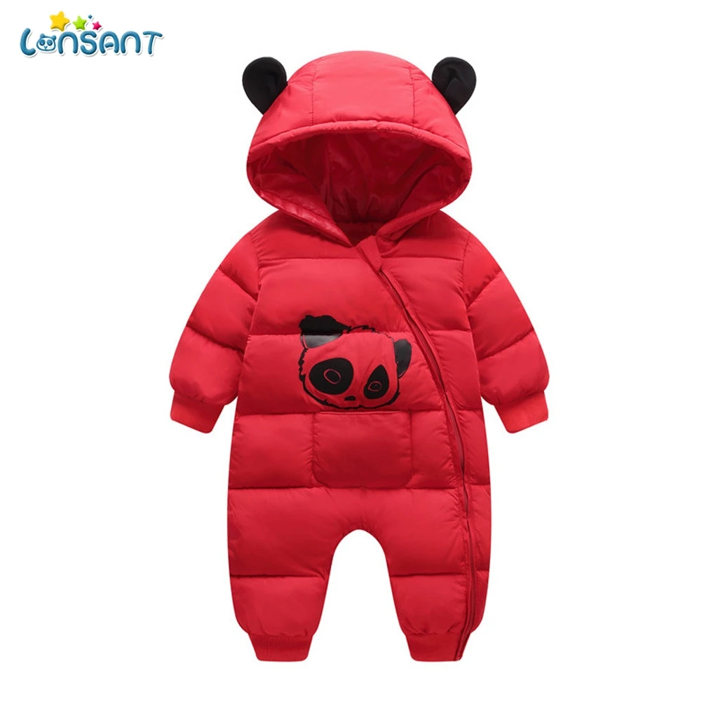 Детский Теплый комбинезон с капюшоном на осень/зиму|Ромперы| |