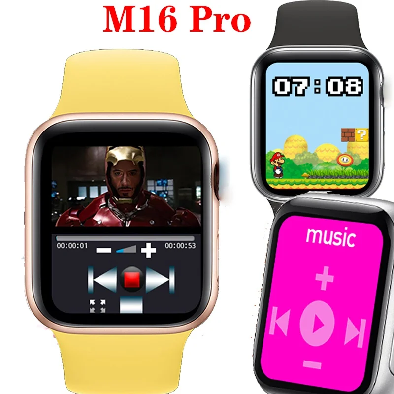 

M16 Pro Smart Watch Series 6 вызовов через Bluetooth Спорт Фитнес-браслет сердечного ритма пароль Разделение Экран женские и мужские умные часы