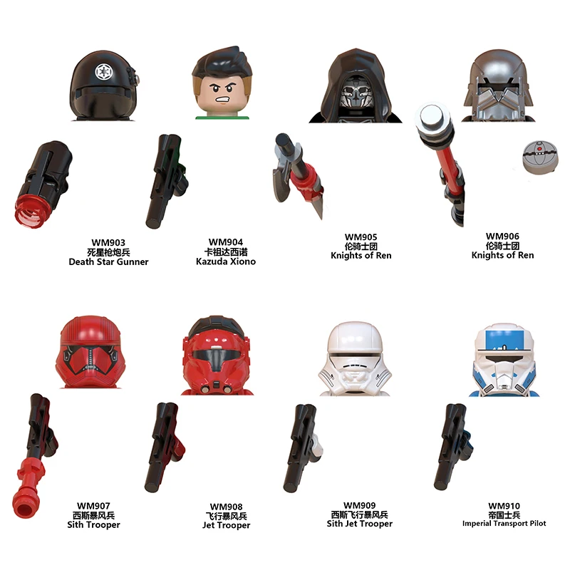 

WM6083 Movie TV Star Disney Buliding Blocks Bricks Mini Action Figures Heads Wars series Educational DIY Kid Toys Birthday Gifts