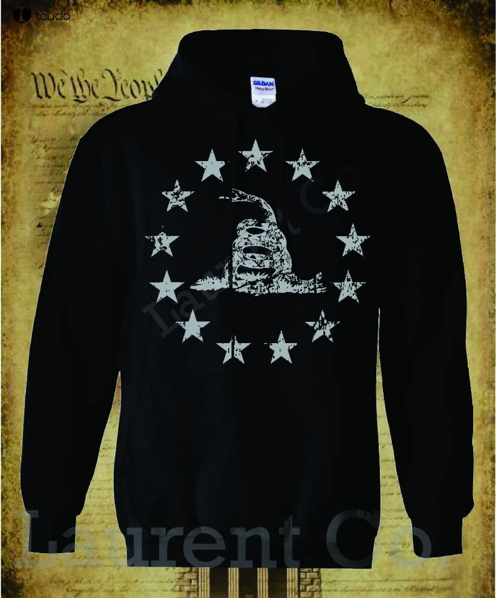 

THREE PERCENTER HOODED SWEATSHIRT DON'T TREAD ON ME DTOM 2ND AMENDMENT HOODIE