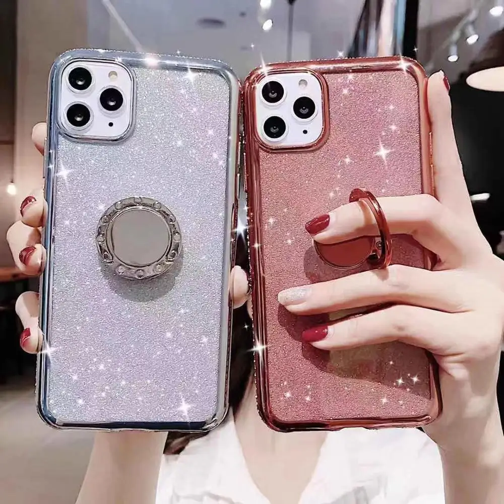 Фото 100 шт 3D Алмазный чехол для iPhone 11 Pro Max XR XS Max чехол с кольцом для iPhone 6 6s 7 8 plus чехол Бесплатная доставка №4