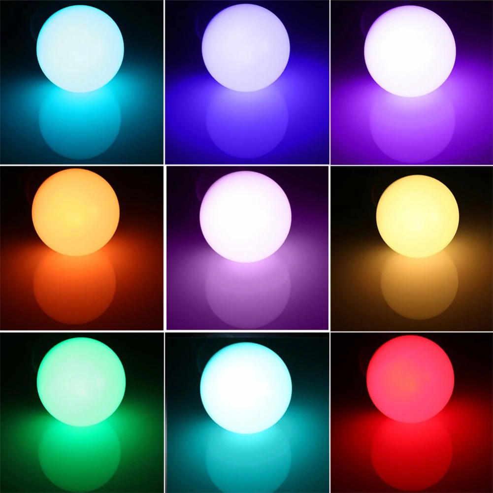 

4PCS E27 LED RGB Bulb lamp AC110V 220V 3W 5W Spot light dimmable magic Holiday RGB lighting+IR Remote Control 16 colors