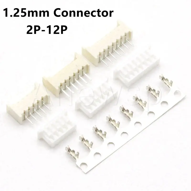10 комплектов коннектор MICRO JST 1 25 шаг мм горизонтальный прямой контактный разъем +