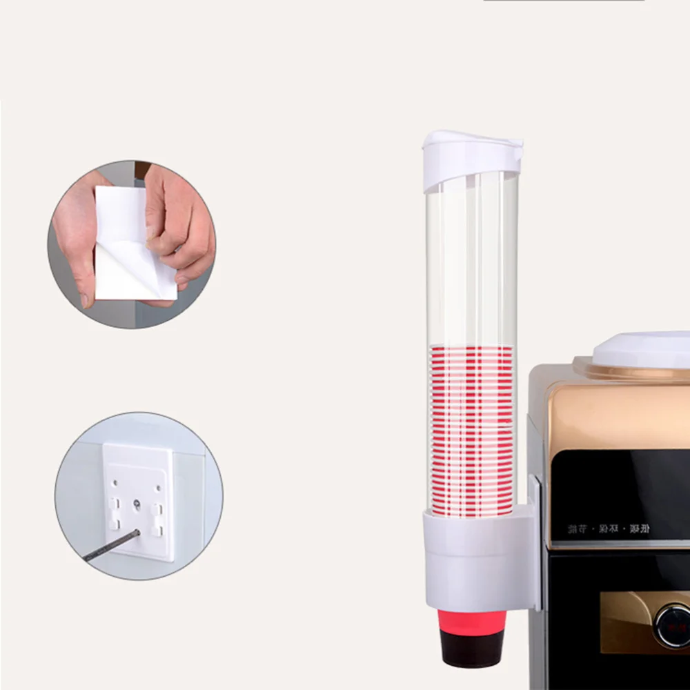 

Type Water Cup Dispenser Disposable Paper Cup Dispenser Beverage Cup Dispenser(Natural White)