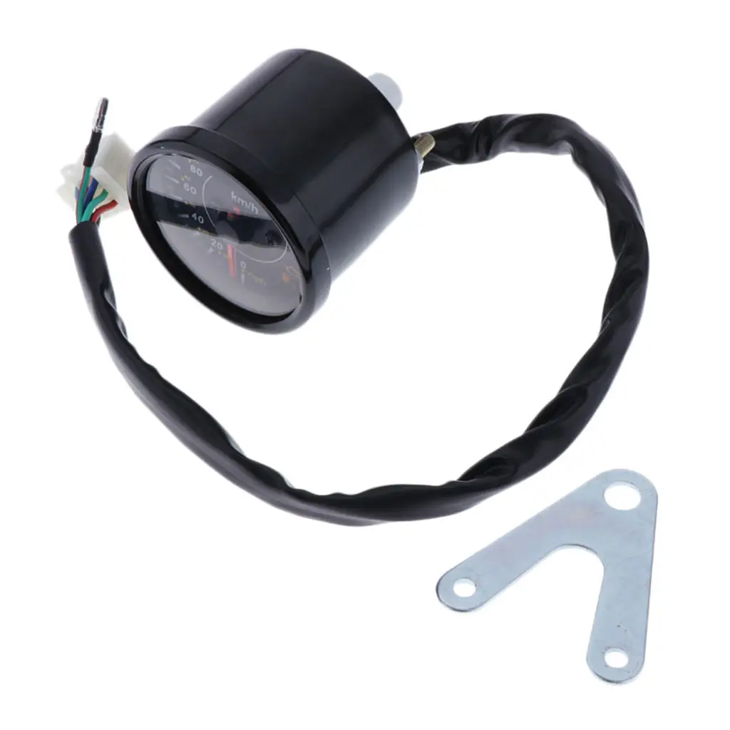 

Motorcycle Cafe Racer Speedometer Odometer Gauge LED Indicator