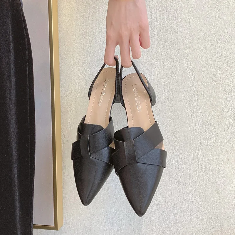 

2021 Sandals Clear Heels Espadrilles Platform Shoes Closed Toe Suit Female Beige Med New Fashion Pointed High Summer Comfort Hig