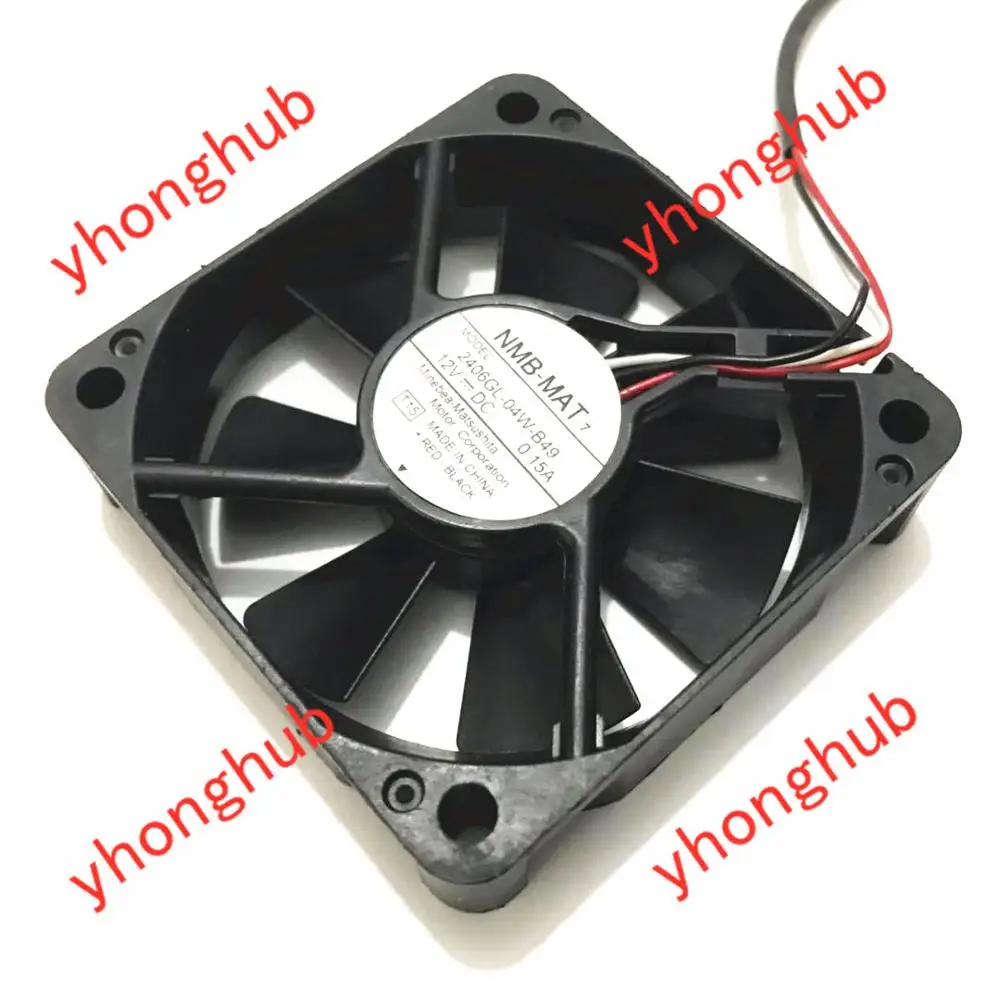 NMB MAT 2406GL 04W B49 T15 DC 12V 0.15A 60x60x15 мм вентилятор охлаждения сервера|square fan|server fandc fan 12v |