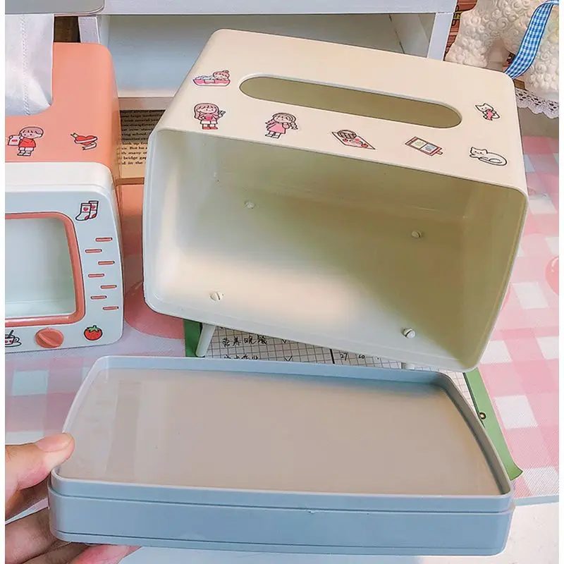 nordic minimalist retro desk tv tissue box living room creative multifunctional heightened base phone slot rack home bedroom free global shipping