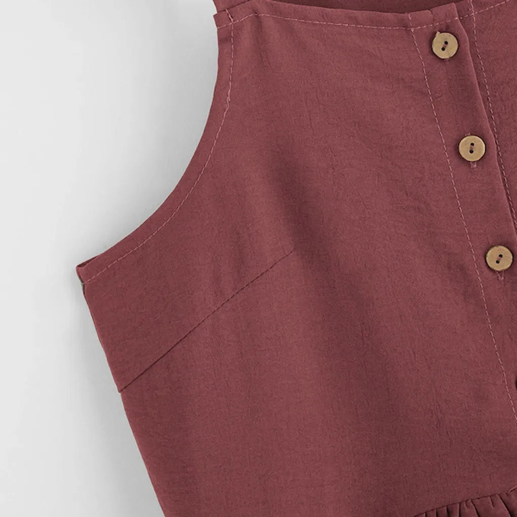 

2021 Ruffles Buttons Women Tank Tops Sexy Tees Summer Camis Sleevless Casual Crop Top Ladies Solid Fashion Mini Vest Streetwear