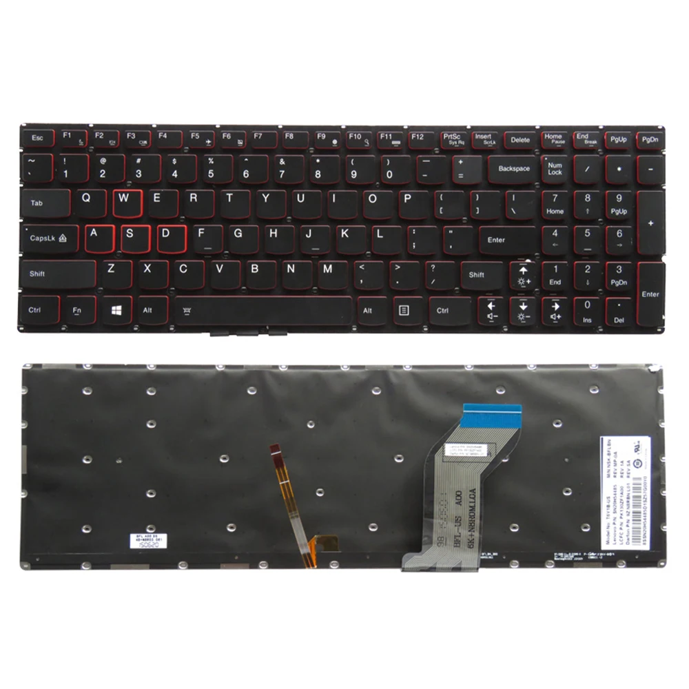 

Новинка для Lenovo Ideapad Y700 Y700-15 Y700-15ISK Y700-15ACZ Y700-17ISK английский US клавиатура для ноутбука с подсветкой SN20H54489