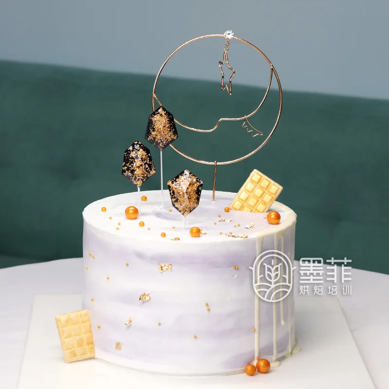 Фестиваль цисицзе запеченный торт Темный янтарь флаг INS сверкающая Золотая Луна