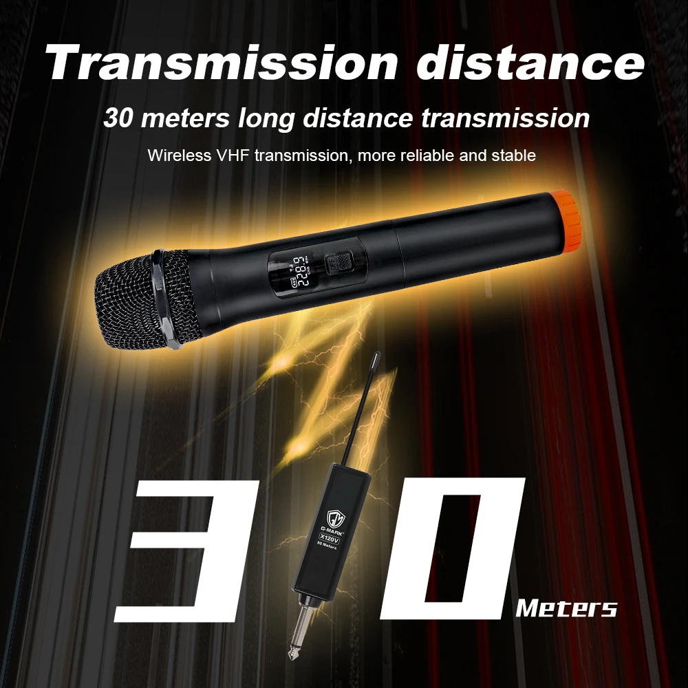G MARK X110V Беспроводной Перезаряжаемые микрофон караоке с литиевой Батарея