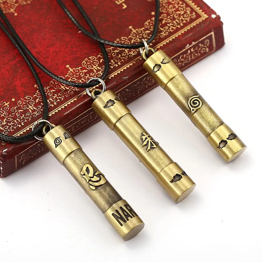 

New Arrival Anime Necklace Akatsuki Itachi Vermillion Scroll Ninja Red Cloud Pendant Choker Necklaces Jewelry Accessory