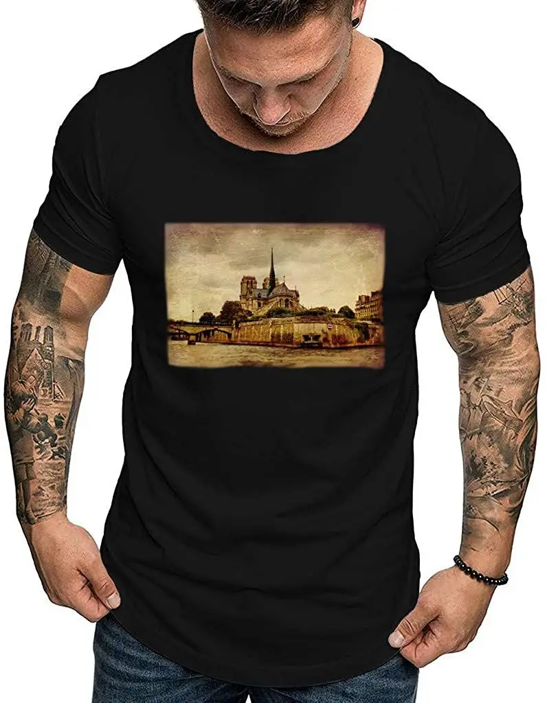 

Fashion Men's T-Shirt Printing Tees Short Sleeve Top Blouse New 2020 Summer Mens Cool Breathable All Cotton Tshirt