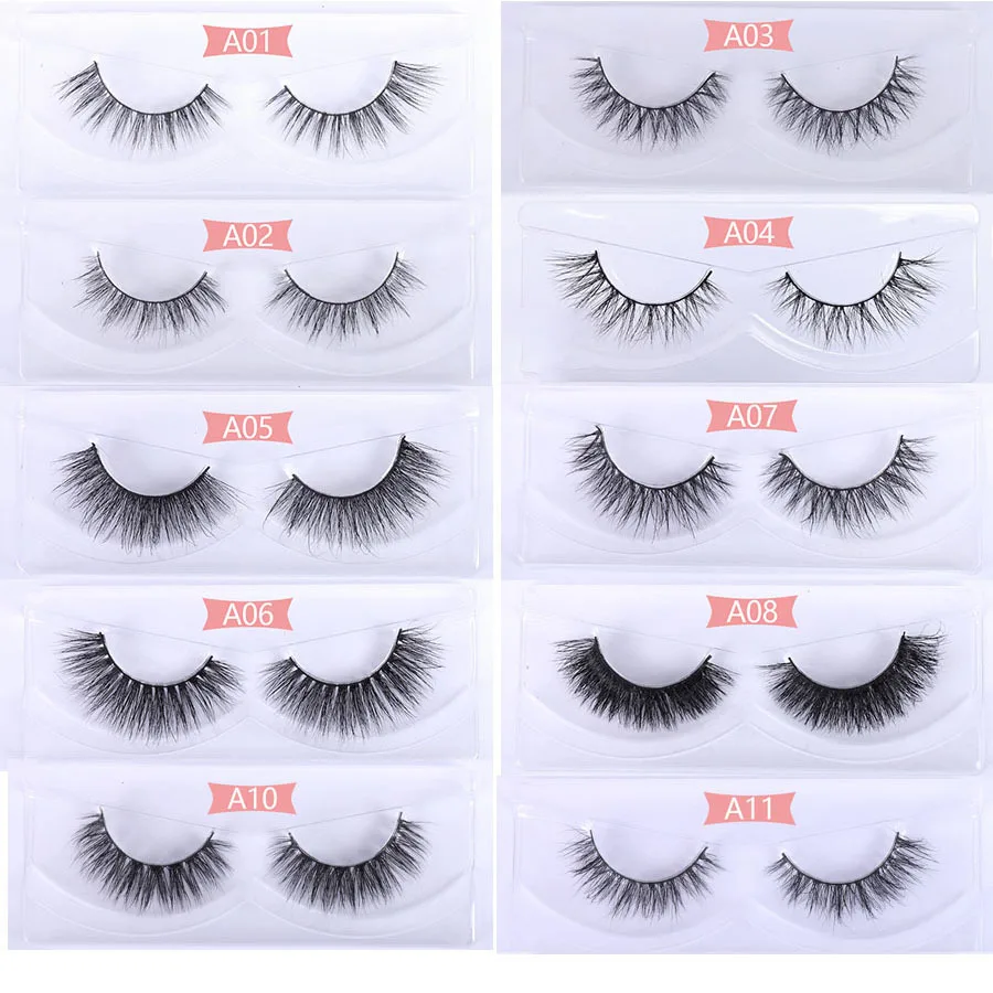 

BEEOS 3D Mink Eyelashes Natural Long False Eyelashes 100% Hand Made False Lashes Eye Extension Cilios Long Lasting Reuseable