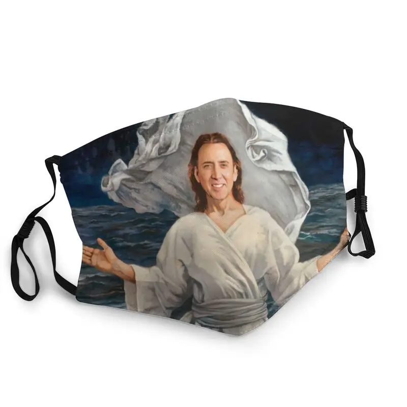 

Nicolas Cage Walking On Water Mask Men Anti Dust Funny Meme Mask Protection Cover Respirator Washable Mouth Muffle