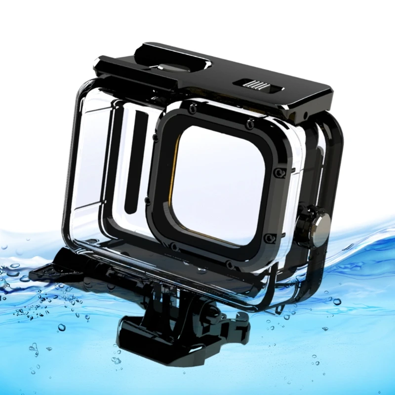 

50m Waterproof Case Sports Camera Accessory Underwater Housing Diving Protective Shell Mount Adapter Compatible with Hero 9