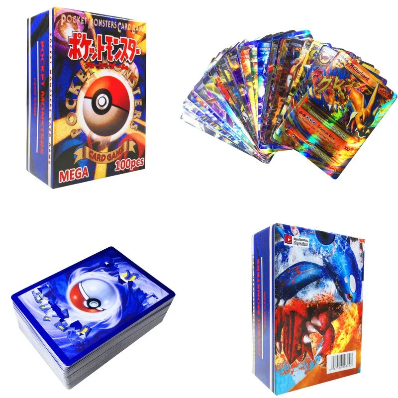 TAKARA TOMY Pokemon Cards GX EX Mega Game аниме Боевая карта Charizard Pikachu коллекционная карточка