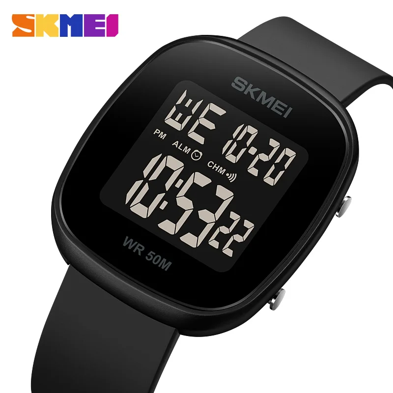 

SKMEI Brand New Digital Watch Men Militiry Electronic EL Light Display Watch 50M Waterproof Chrono Sport Clock Relogio Masculino