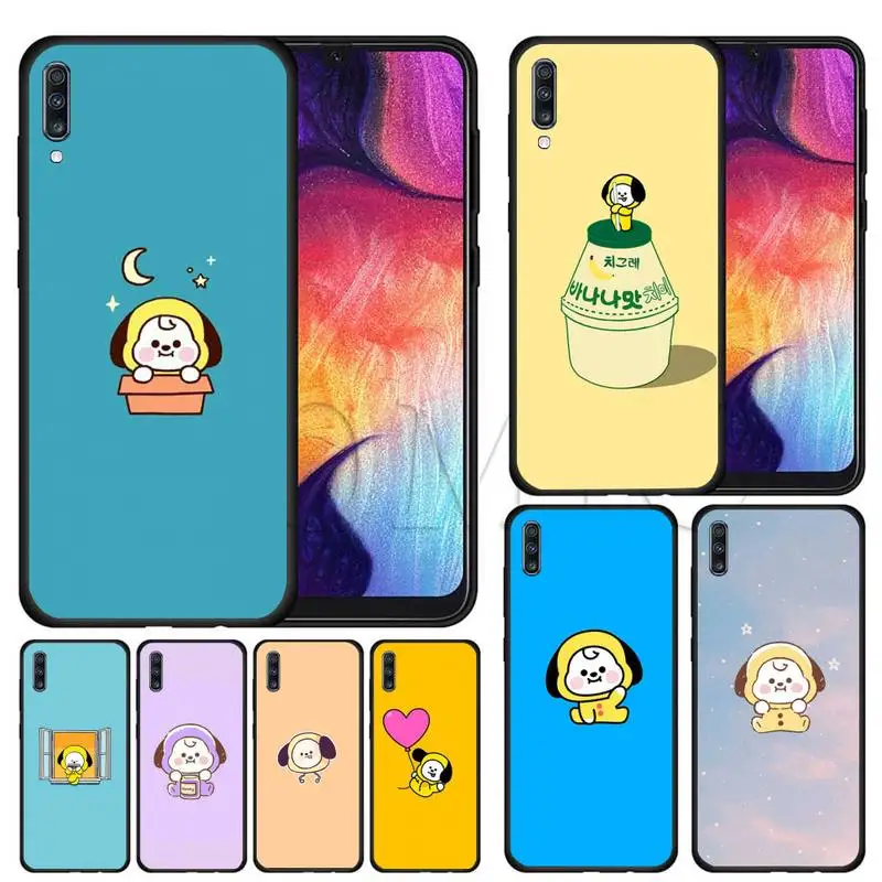 

Lovely Solid Color Bt21 Phone Case For Samsung S6 S7 Edge S8 S9 S10 S10E S20 S21 Plus Cover Fundas Coque
