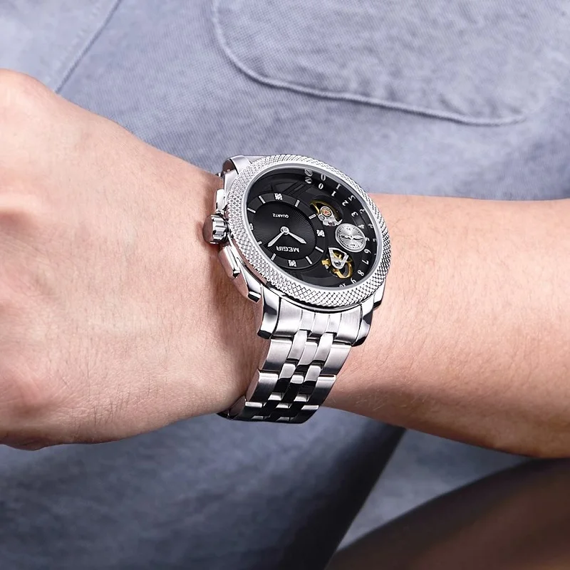 Люксовые часы от бренда MEGIR Бизнес для Для мужчин механические Стильные