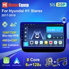 Автомагнитола 2DIN, для Hyundai H1 Grand Starex 2017, 2018, Android, с сенсорным экраном и кабелем