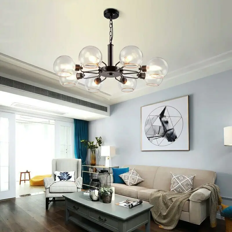 Современная лампа для гостиной в северной европе выразительная люстра