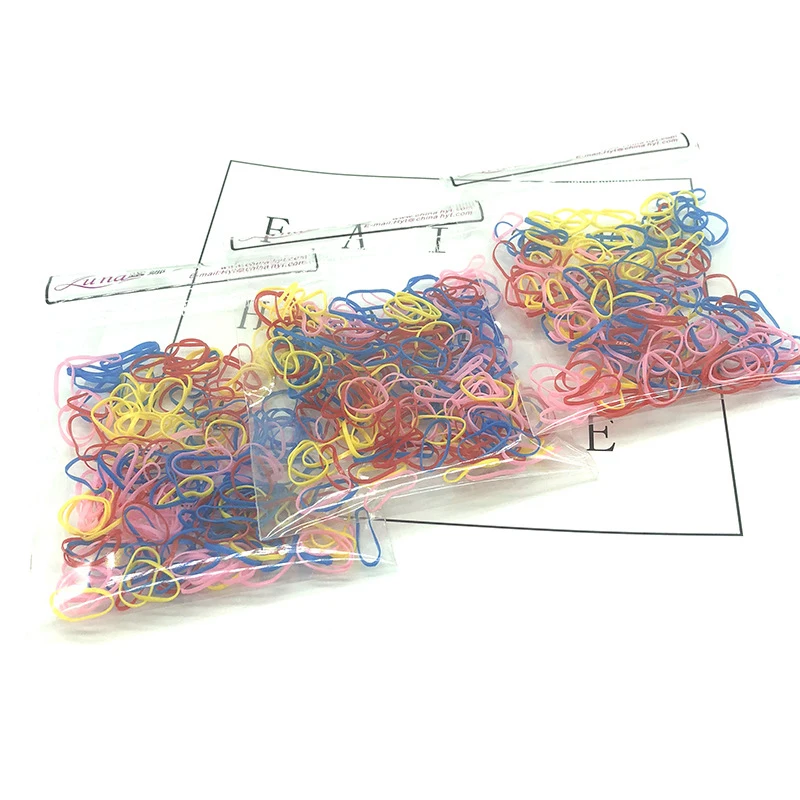 200 шт. милое разноцветное кольцо для девочек Одноразовые эластичные резинки