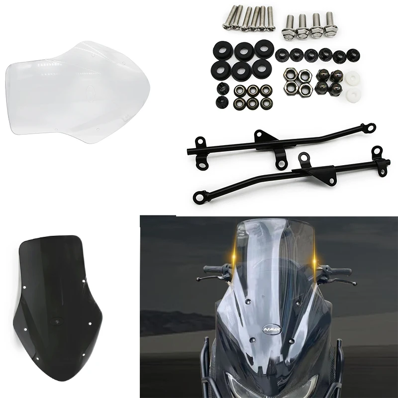 

Передняя фара для мотоцикла, длинная ветровая панель для Yamaha Nmax155 NMAX 155 2020 2021, аксессуары для мотоциклов