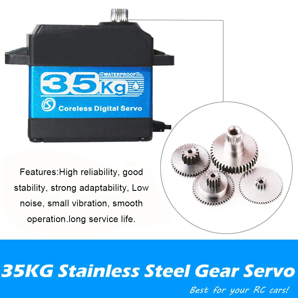 

DS3235SG 35kg Steering Gear Digital Engine180 Degree Large Torque Mechanical Arm Waterproof Stainless Steel Digital Gear Car