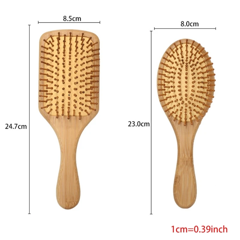 

Wooden Paddle Hair Brush Detangling Hairbrush Scalp Massage for Women Men Home Salon Hairdressing Tool Comb Anti-Static F1FF