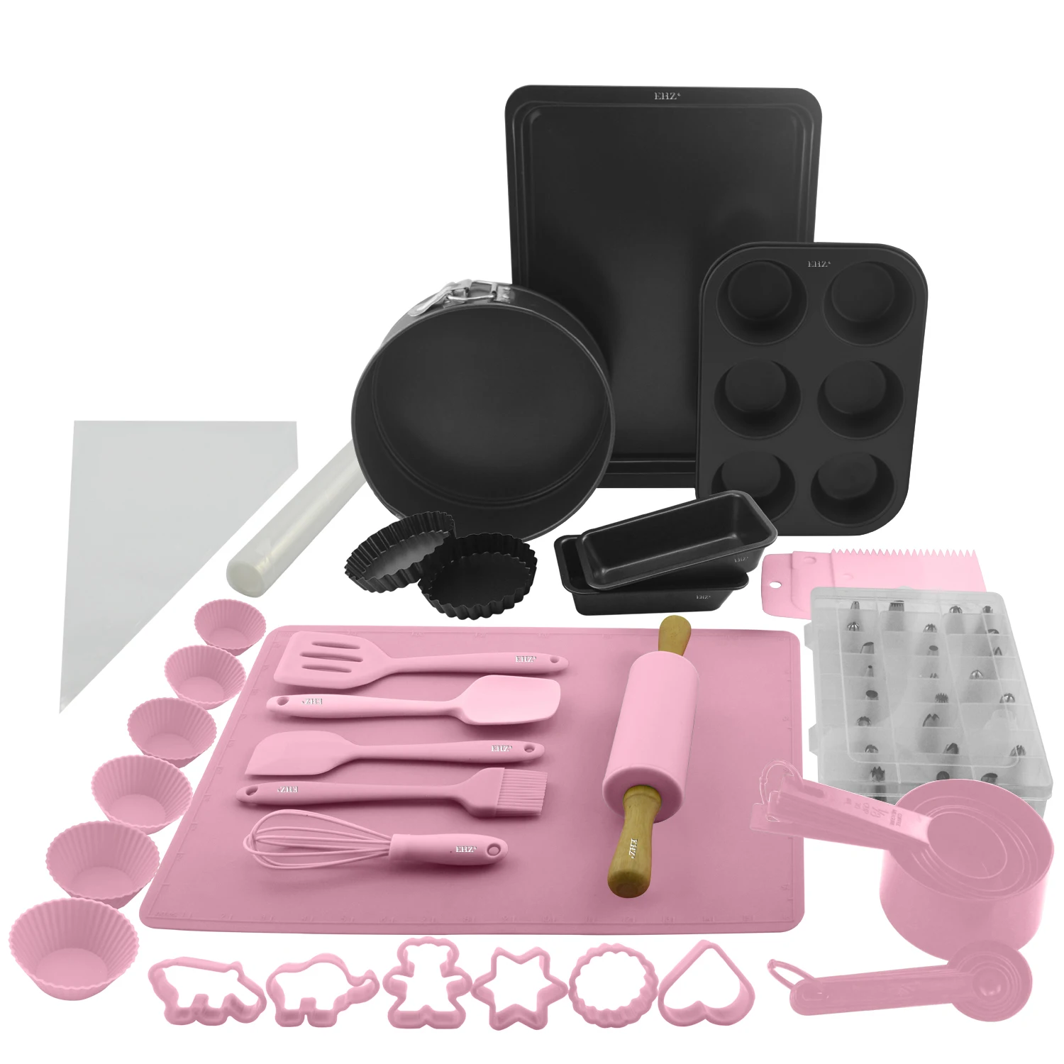 

Bakeware Set Novice Getting Started Baking Mold Set Cake Point Pizza Bread Mold Silicone Spatula Set DIY Oven Utensil Baking