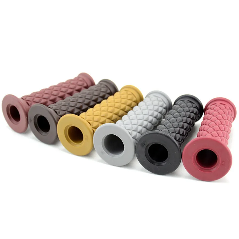 Ручки для мотокросса в стиле ретро левые и правые резиновые коричневые