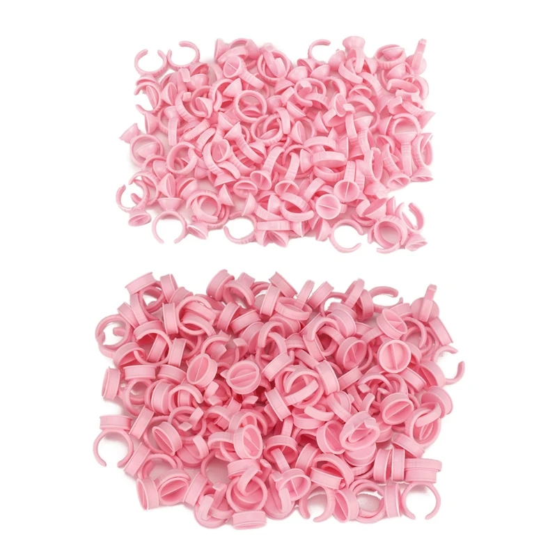 

Fake Lashes Fanning Cup Makeup Pigment Holder 100Pcs Plastic Ring Cups Container