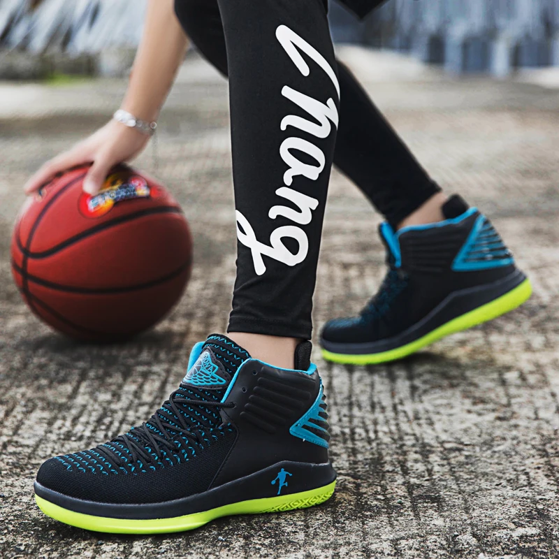 Баскетбольная обувь с высоким берцем для мужчин кроссовки ботильоны дышащие