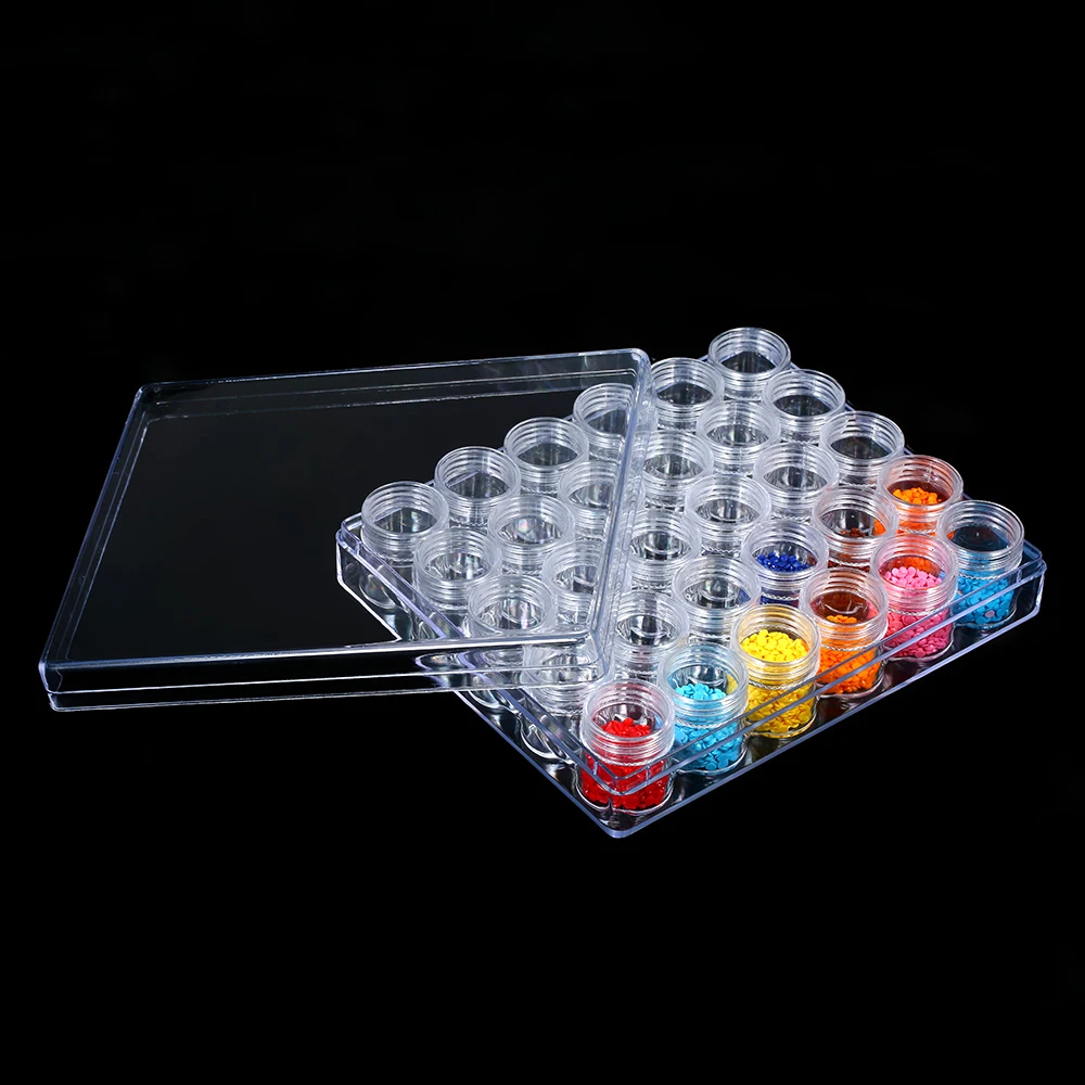 Женская коробка для хранения 30 бутылок прозрачная Бриллиантовая вышивка Женский