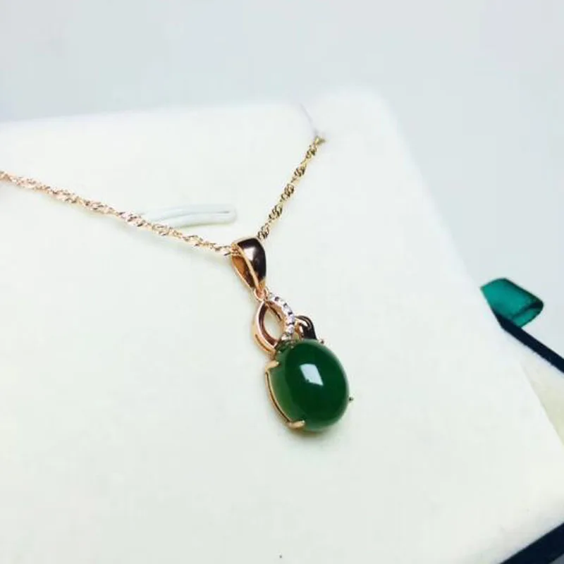 925 Серебряная яшма зеленый нефритовый полый цветочный дизайн кулон на удачу +