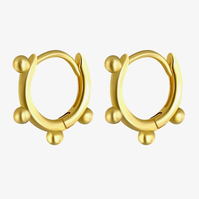 

925 Sterling Silver Earrings For Women Gold Lightning Triangle Earrings Girl Ear Bone Piercing Earring Punk Round aretes