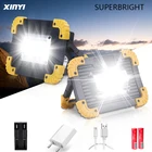 Светодиодный Portable100W 30000lm Точечный светильник супер яркий COB светодиодный рабочий свет светильник Перезаряжаемые для приготовления пищи на воздухе лампе светодиодная вспышка светильник источник питания: 2 элемента питания * 18650