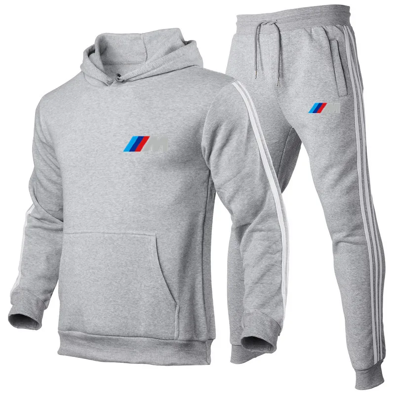 

New Fashion Mens Clothing Pullovers Sweater Cotton Men Tracksuits Hoodie Two Pieces + Pants Sports Shirts Fall Winter Track suit