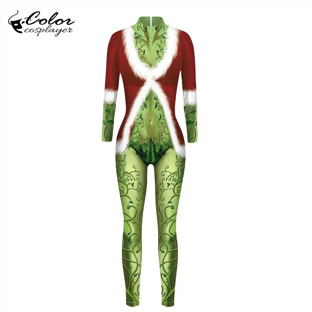 Женский комбинезон с длинным рукавом костюм для косплея в рождественском стиле