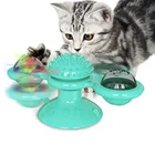 Вращающаяся игрушка-ветряная мельница, головоломка для кошек, вращающийся поворотный стол с щеткой, игровая игрушка для кошек, ветряная мельница для котят, интерактивные товары для домашних животных