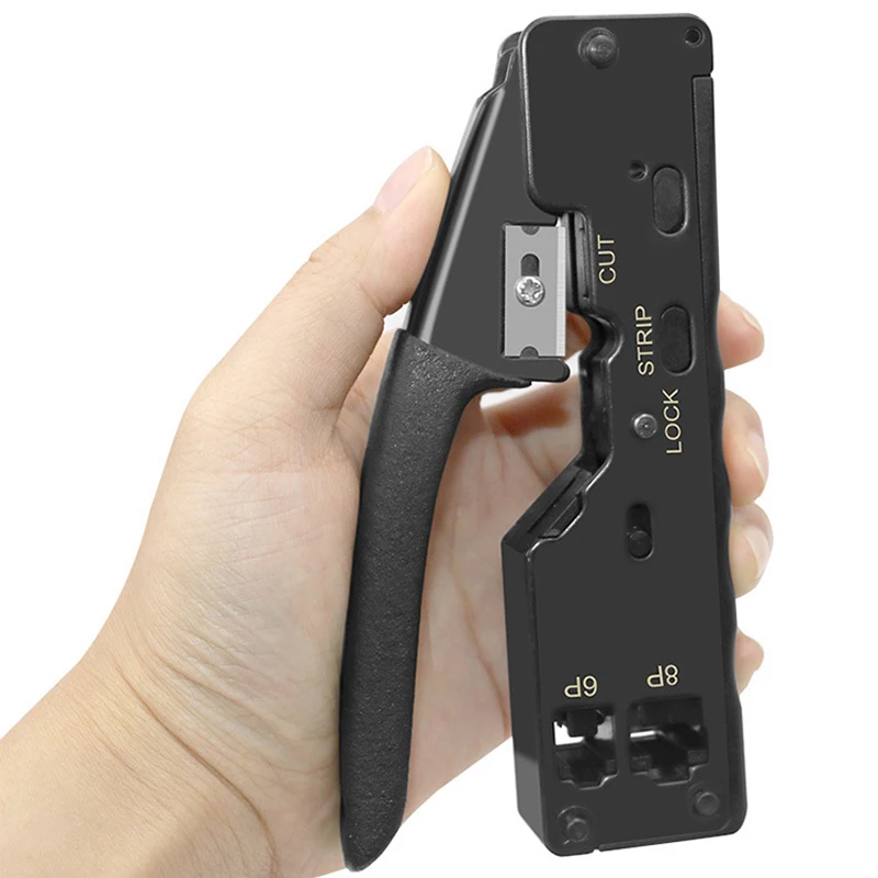 Cat7 cat8 хвост Зажим rj45 разъем обжимные плоскогубцы cat5e cat6 кабельный зажим rj11 6p телефонная линия зажим плоскогубцы сетевой инструмент