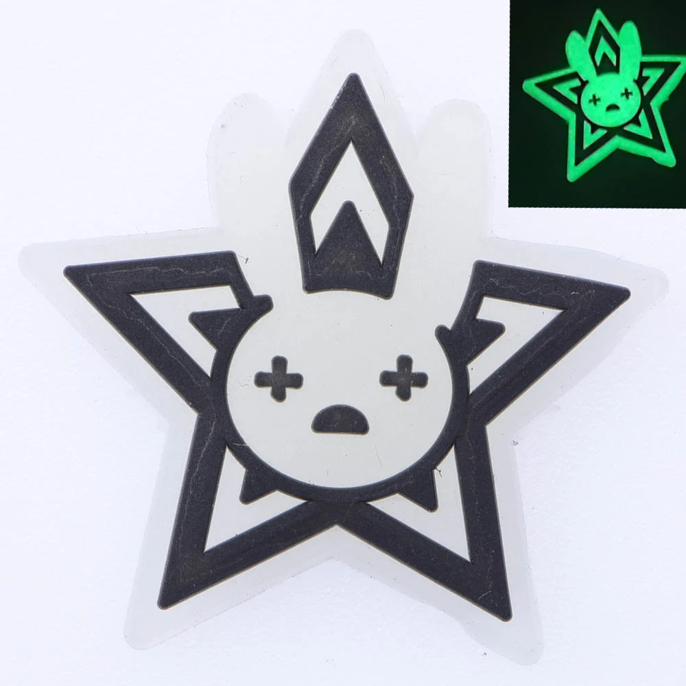 

1 Pcs Glow in The Dark Croc Charms PVC Noctilucence Accessories Decoration Bad Bunny for Clog Button Charm