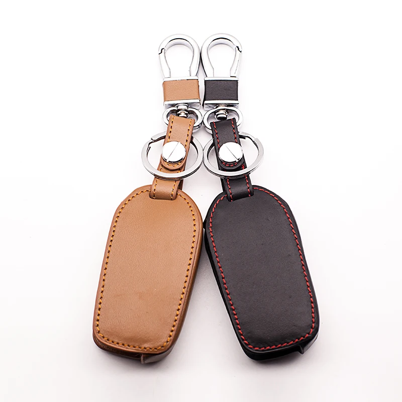 

Praise Genuine Leather Car key cover case protector Sticker for Renault kadjar high quality 3 Buttons Flip Key Shell starline