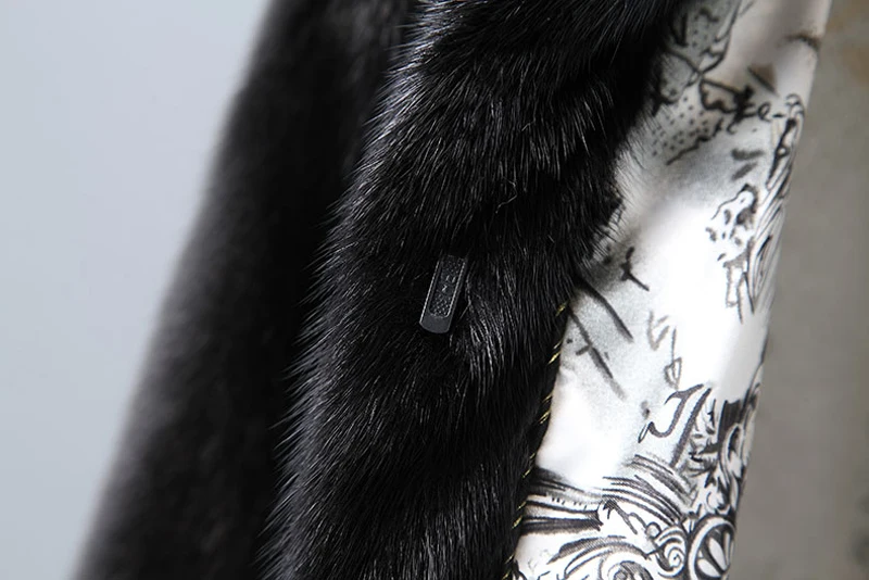 Роскошная женская куртка из натурального меха норки элегантная шуба 100% черная