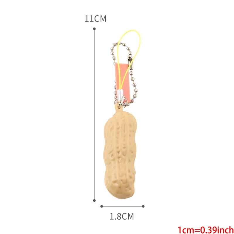 1PC Peanut Fidget Toy Squeeze Keychain Extrusion Stress Relieving Chain Pendant for Keys Backpack Toys | Игрушки и хобби
