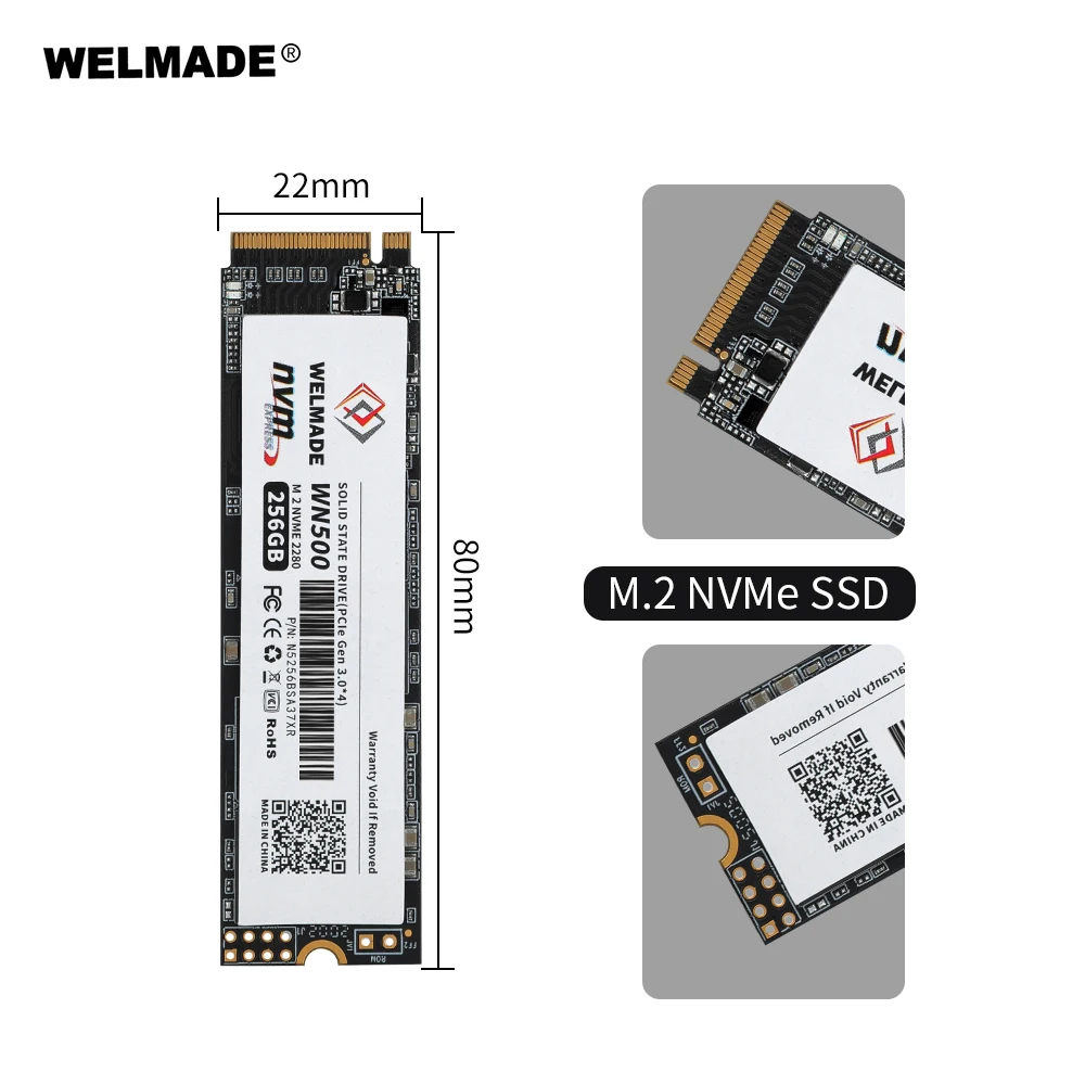 WELMADE SSD M2 NVME 128 ГБ 256 512 1 ТБ 2 PCIE жёсткий диск внутренний жесткий hdd для ноутбука