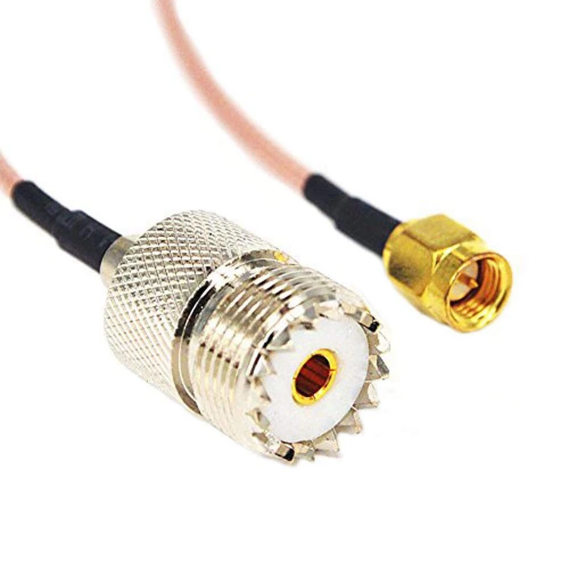Портативный антенный кабель с разъемами SMA Male на UHF SO-239 Female и Plug BNC сетевой отрезом