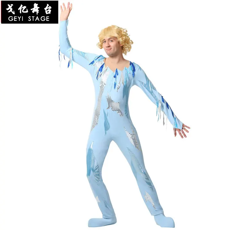 Спортивная одежда для Хэллоуина Мужская фигурного катания красный и синий